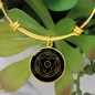 Sacred Geometry Hexagon Triangle in Circle Bracelet Stainless Steel or 18k Gold Circle Bangle-Express Your Love Gifts