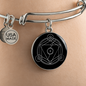 Sacred Geometry Hexagon Triangle in Circle Bracelet Stainless Steel or 18k Gold Circle Bangle-Express Your Love Gifts