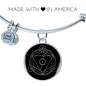 Sacred Geometry Hexagon Triangle in Circle Bracelet Stainless Steel or 18k Gold Circle Bangle-Express Your Love Gifts