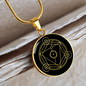 Sacred Geometry Hexagon Triangle in Circle Circle Necklace Stainless Steel or 18k Gold 18-22"-Express Your Love Gifts