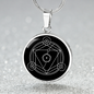 Sacred Geometry Hexagon Triangle in Circle Circle Necklace Stainless Steel or 18k Gold 18-22"-Express Your Love Gifts