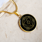 Sacred Geometry Hexagon Triangle in Circle Circle Necklace Stainless Steel or 18k Gold 18-22"-Express Your Love Gifts
