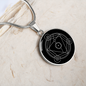 Sacred Geometry Hexagon Triangle in Circle Circle Necklace Stainless Steel or 18k Gold 18-22"-Express Your Love Gifts