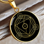 Sacred Geometry Hexagon Triangle in Circle Circle Necklace Stainless Steel or 18k Gold 18-22"-Express Your Love Gifts