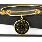 Sacred Geometry Hexagons in Circle Bracelet Stainless Steel or 18k Gold Circle Bangle-Express Your Love Gifts