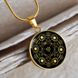 Sacred Geometry Hexagons in Circle Circle Necklace Stainless Steel or 18k Gold 18-22"-Express Your Love Gifts