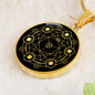 Sacred Geometry Hexagons in Circle Circle Necklace Stainless Steel or 18k Gold 18-22"-Express Your Love Gifts