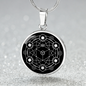 Sacred Geometry Hexagons in Circle Circle Necklace Stainless Steel or 18k Gold 18-22"-Express Your Love Gifts