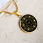 Sacred Geometry Hexagons in Circle Circle Necklace Stainless Steel or 18k Gold 18-22"-Express Your Love Gifts