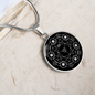 Sacred Geometry Hexagons in Circle Circle Necklace Stainless Steel or 18k Gold 18-22"-Express Your Love Gifts