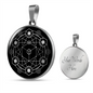 Sacred Geometry Hexagons in Circle Circle Necklace Stainless Steel or 18k Gold 18-22"-Express Your Love Gifts