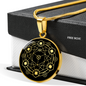 Sacred Geometry Hexagons in Circle Circle Necklace Stainless Steel or 18k Gold 18-22"-Express Your Love Gifts