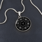 Sacred Geometry Hexagons in Circle Circle Necklace Stainless Steel or 18k Gold 18-22"-Express Your Love Gifts