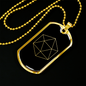 Sacred Geometry Icosahedron Necklace Stainless Steel or 18k Gold Dog Tag-Express Your Love Gifts