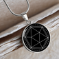 Sacred Geometry Icosahedron Stylized Version Circle Necklace Stainless Steel or 18k Gold 18-22"-Express Your Love Gifts
