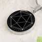 Sacred Geometry Icosahedron Stylized Version Circle Necklace Stainless Steel or 18k Gold 18-22"-Express Your Love Gifts