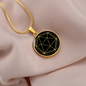 Sacred Geometry Icosahedron Stylized Version Circle Necklace Stainless Steel or 18k Gold 18-22"-Express Your Love Gifts