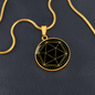 Sacred Geometry Icosahedron Stylized Version Circle Necklace Stainless Steel or 18k Gold 18-22"-Express Your Love Gifts