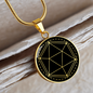 Sacred Geometry Icosahedron Stylized Version Circle Necklace Stainless Steel or 18k Gold 18-22"-Express Your Love Gifts