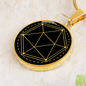 Sacred Geometry Icosahedron Stylized Version Circle Necklace Stainless Steel or 18k Gold 18-22"-Express Your Love Gifts