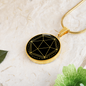 Sacred Geometry Icosahedron Stylized Version Circle Necklace Stainless Steel or 18k Gold 18-22"-Express Your Love Gifts