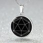 Sacred Geometry Icosahedron Stylized Version Circle Necklace Stainless Steel or 18k Gold 18-22"-Express Your Love Gifts