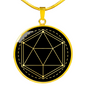 Sacred Geometry Icosahedron Stylized Version Circle Necklace Stainless Steel or 18k Gold 18-22"-Express Your Love Gifts