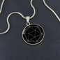 Sacred Geometry Icosahedron Stylized Version Circle Necklace Stainless Steel or 18k Gold 18-22"-Express Your Love Gifts