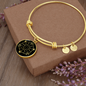 Sacred Geometry in Triangle and Hexagon Bracelet Stainless Steel or 18k Gold Circle Bangle-Express Your Love Gifts
