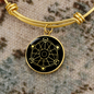 Sacred Geometry in Triangle and Hexagon Bracelet Stainless Steel or 18k Gold Circle Bangle-Express Your Love Gifts