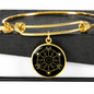 Sacred Geometry in Triangle and Hexagon Bracelet Stainless Steel or 18k Gold Circle Bangle-Express Your Love Gifts