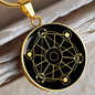 Sacred Geometry in Triangle and Hexagon Circle Necklace Stainless Steel or 18k Gold 18-22"-Express Your Love Gifts