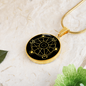 Sacred Geometry in Triangle and Hexagon Circle Necklace Stainless Steel or 18k Gold 18-22"-Express Your Love Gifts