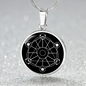 Sacred Geometry in Triangle and Hexagon Circle Necklace Stainless Steel or 18k Gold 18-22"-Express Your Love Gifts