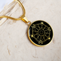 Sacred Geometry in Triangle and Hexagon Circle Necklace Stainless Steel or 18k Gold 18-22"-Express Your Love Gifts