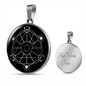 Sacred Geometry in Triangle and Hexagon Circle Necklace Stainless Steel or 18k Gold 18-22"-Express Your Love Gifts