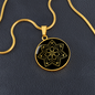 Sacred Geometry Lantern Circle Necklace Stainless Steel or 18k Gold 18-22"-Express Your Love Gifts