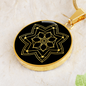 Sacred Geometry Lantern Circle Necklace Stainless Steel or 18k Gold 18-22"-Express Your Love Gifts