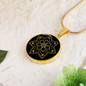 Sacred Geometry Lantern Circle Necklace Stainless Steel or 18k Gold 18-22"-Express Your Love Gifts
