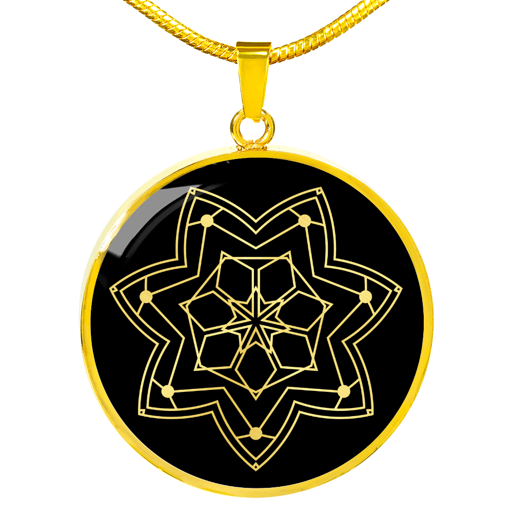 Sacred Geometry Lantern Circle Necklace Stainless Steel or 18k Gold 18-22"-Express Your Love Gifts