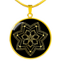 Sacred Geometry Lantern Circle Necklace Stainless Steel or 18k Gold 18-22"-Express Your Love Gifts