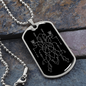 Sacred Geometry Lizard Like Design Necklace Stainless Steel or 18k Gold Dog Tag-Express Your Love Gifts