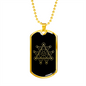 Sacred Geometry Many Triangles Necklace Stainless Steel or 18k Gold Dog Tag-Express Your Love Gifts