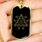 Sacred Geometry Many Triangles Necklace Stainless Steel or 18k Gold Dog Tag-Express Your Love Gifts