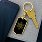 Sacred Geometry Metatron's Cube Keychain Stainless Steel or 18k Gold Dog Tag Keyring-Express Your Love Gifts