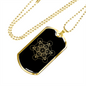 Sacred Geometry Metatron's Cube Necklace Stainless Steel or 18k Gold Dog Tag-Express Your Love Gifts