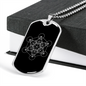 Sacred Geometry Metatron's Cube Necklace Stainless Steel or 18k Gold Dog Tag-Express Your Love Gifts
