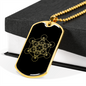 Sacred Geometry Metatron's Cube Necklace Stainless Steel or 18k Gold Dog Tag-Express Your Love Gifts
