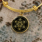 Sacred Geometry Metatron's Cube Stylized Version Bracelet Stainless Steel or 18k Gold Circle Bangle-Express Your Love Gifts