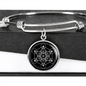 Sacred Geometry Metatron's Cube Stylized Version Bracelet Stainless Steel or 18k Gold Circle Bangle-Express Your Love Gifts